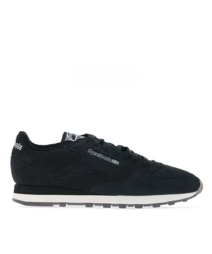 Reebok Mens Classic Leather Trainers in Black Leather (archived)