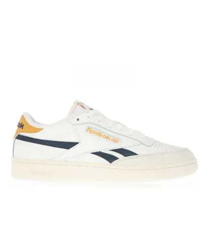 Reebok Mens Classics Club C Revenge Trainers in White Navy - Blue & White Leather (archived)