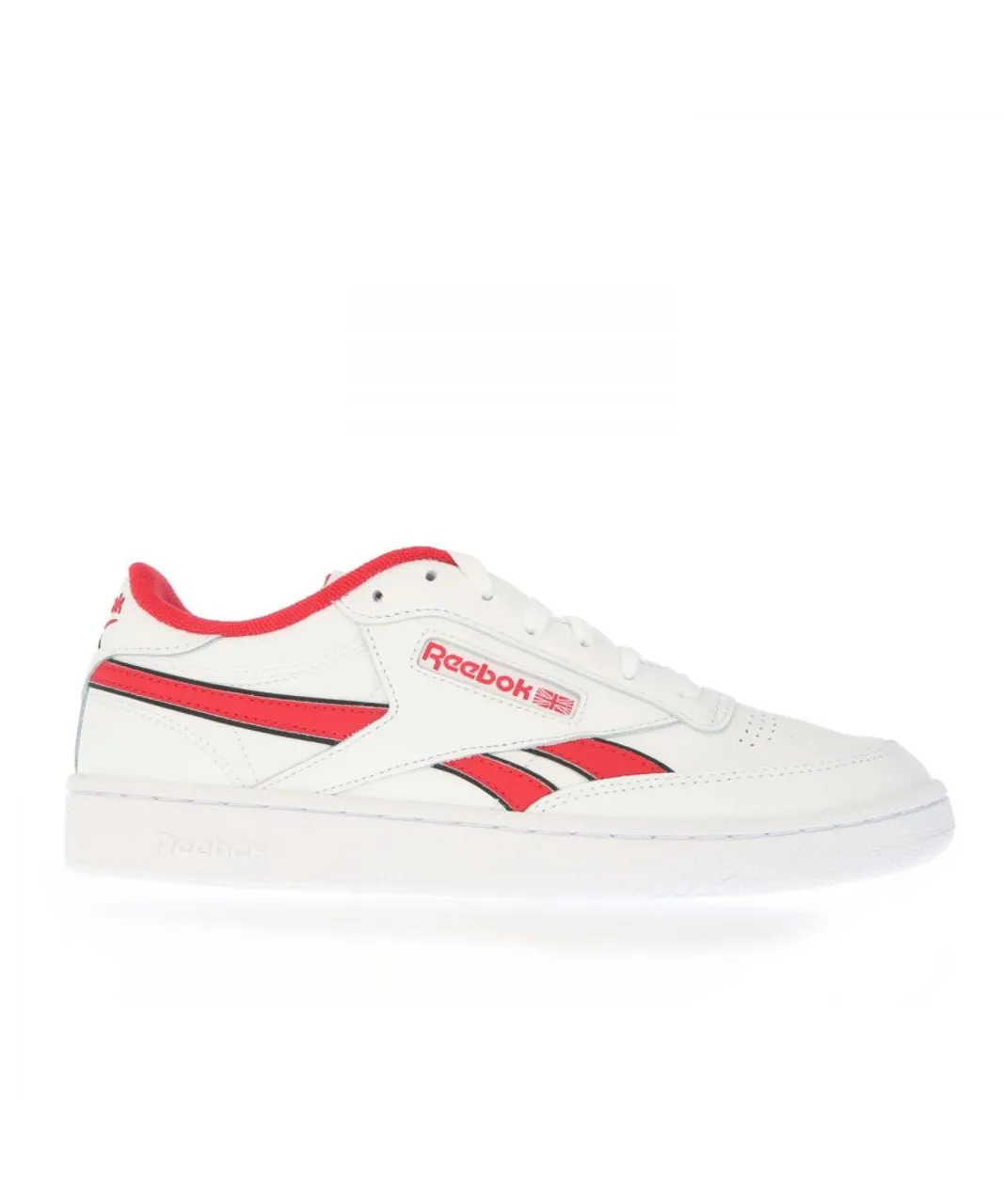 Reebok Mens Classics Club C Revenge Trainers in White red Leather (archived)