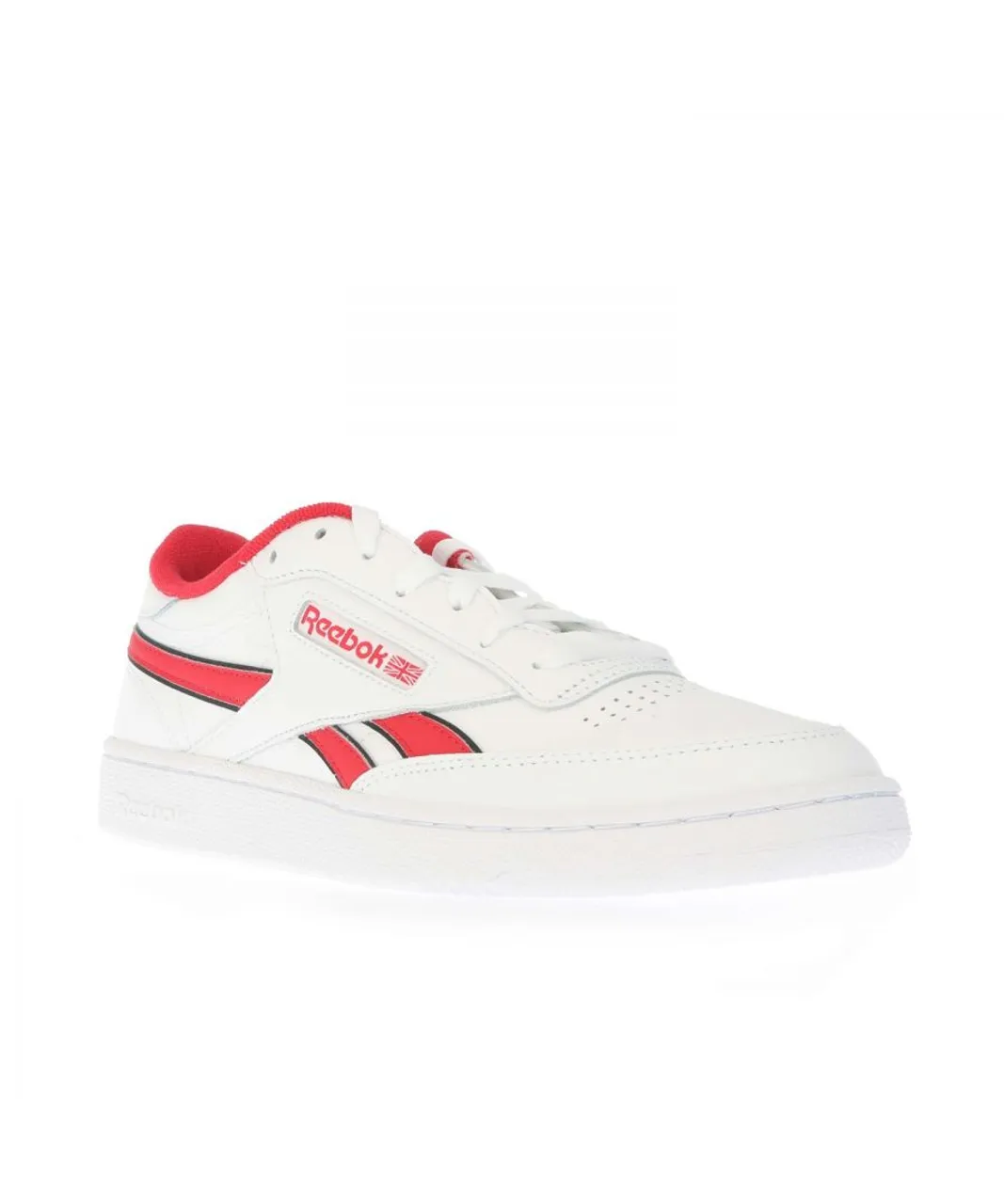Reebok Mens Classics Club C Revenge Trainers in White red Leather (archived)