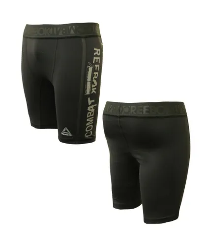 Reebok Mens Combat Valetudo Training Gym Tight Shorts Black S96507 A15E Textile