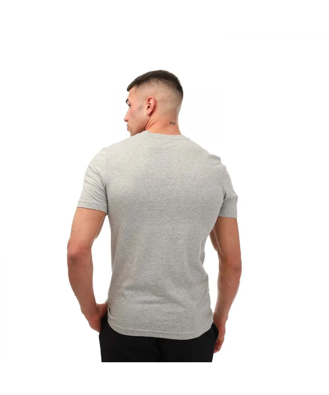 Reebok Mens Identity Left Chest Logo T-Shirt in Grey Cotton