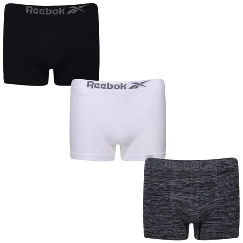 Reebok Men's Seamless Boxer Shorts in Black/White/Grey