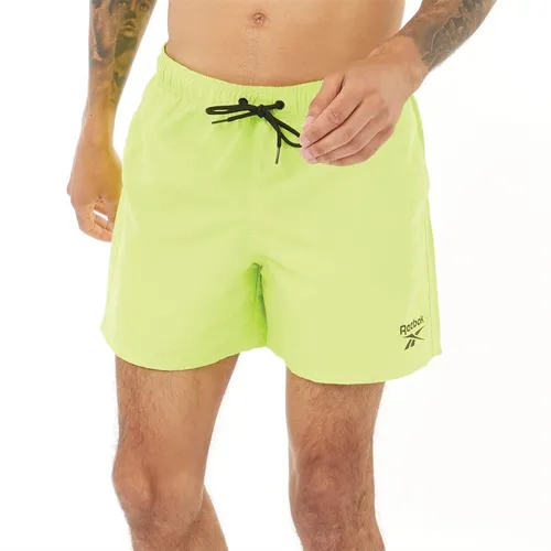 Reebok Mens Yale Swim Shorts Neon Lime