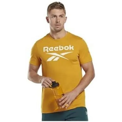 Reebok Sport  Big Logo Tee  men's T shirt in Orange