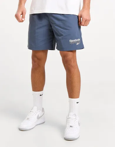 Reebok Stack Logo Shorts - Blue - Mens