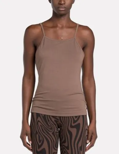 Reebok Womens Active Collective Chill+ Dreamblend Vest Top - XL - Light Brown, Light Brown,Black