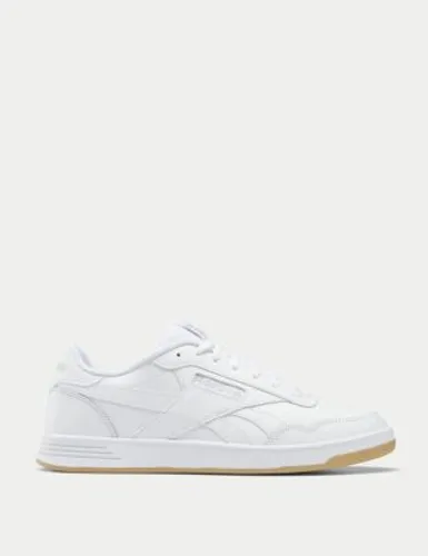 Reebok Womens Court Advance Leather Lace Up Trainers - 6.5 - White Mix, White Mix,White,Ivory,Pearl,Soft White