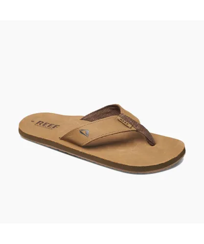 Reef Mens Leather Smoothy Bronze Brown Sandal