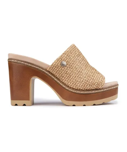 Refresh Womens Cross Strap Shoes - Taupe
