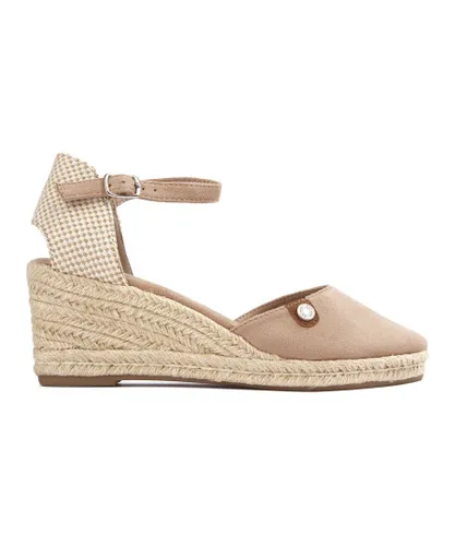 Refresh Womens Rope Wedge Sandals - Natural