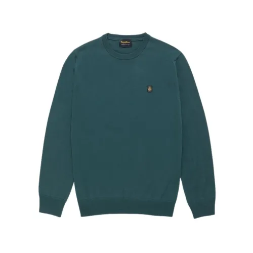 RefrigiWear , Merino Wool Crewneck Sweater ,Green male, Sizes: