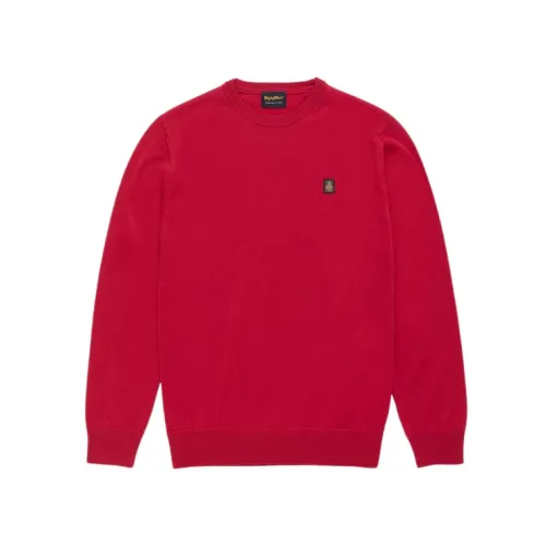 RefrigiWear , Merino Wool Crewneck Sweater ,Red male, Sizes: