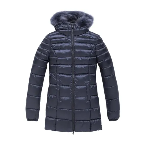 RefrigiWear , Womens Winter Down Jacket with Fur ,Blue female, Sizes: