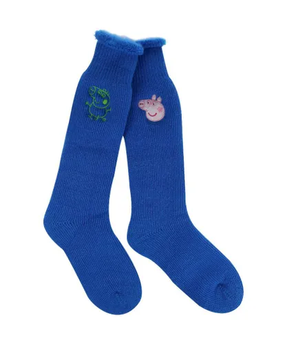 Regatta Boys 2 Pack Longer Length Welly Socks - Blue