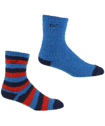 Regatta Boys 2 Pack Stretch Comfort Cosy Socks - Blue