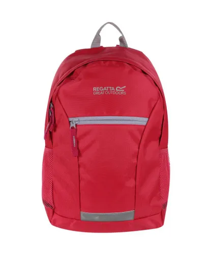Regatta Boys & Girls Jaxon III Padded Hardwearing Zip-Up 10L Backpack - Pink - One Size