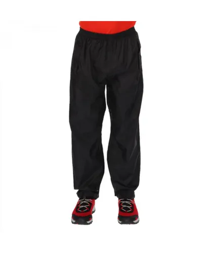 Regatta Boys & Girls Kids Pack It Lightweight Waterproof Overtrousers - Black