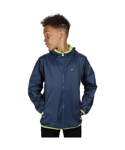 Regatta Boys & Girls Lever II Stretch Waterproof Breathable Jacket - Navy Polyamide