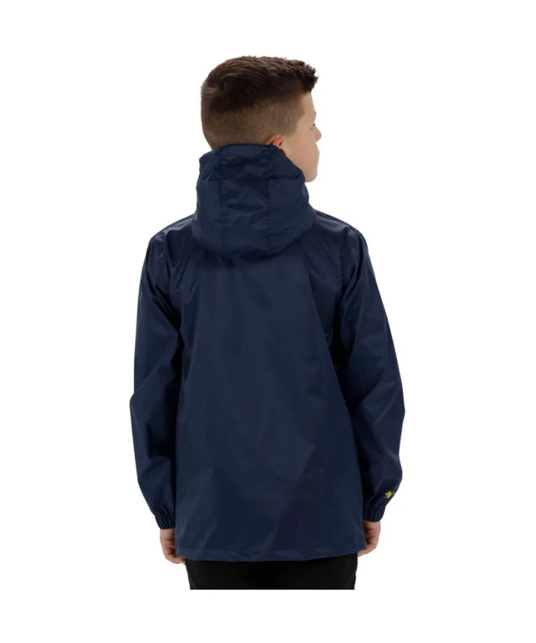 Regatta Boys & Girls Pack-It Packable Waterproof Breathable Jacket - Navy Polyamide