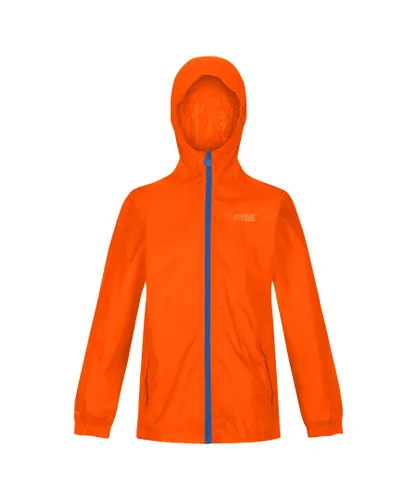 Regatta Boys Great Outdoors Childrens/Kids Pack It Jacket III Waterproof Packaway Black (Blaze Orange)