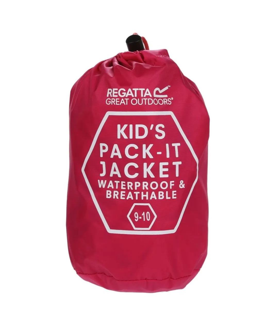 Regatta Boys Great Outdoors Childrens/Kids Pack It Jacket III Waterproof Packaway Black - Multicolour
