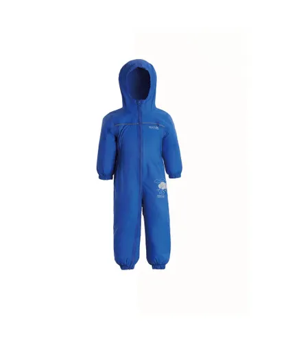 Regatta Boys Great Outdoors Childrens Toddlers Puddle IV Waterproof Rainsuit - Blue