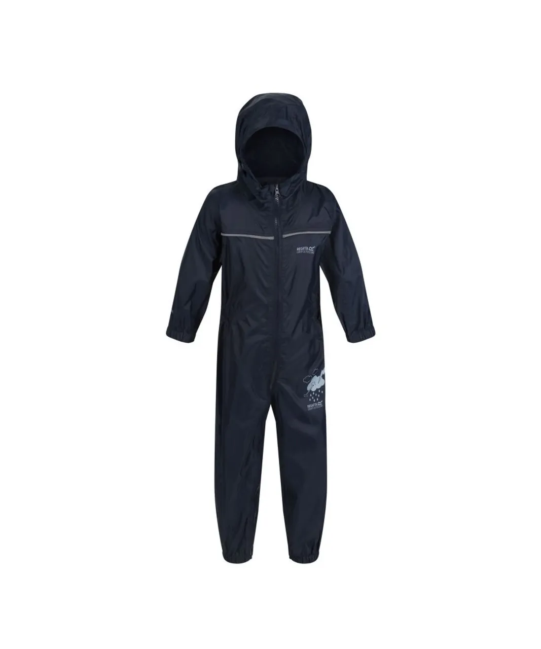 Regatta Boys Great Outdoors Childrens Toddlers Puddle IV Waterproof Rainsuit - Navy