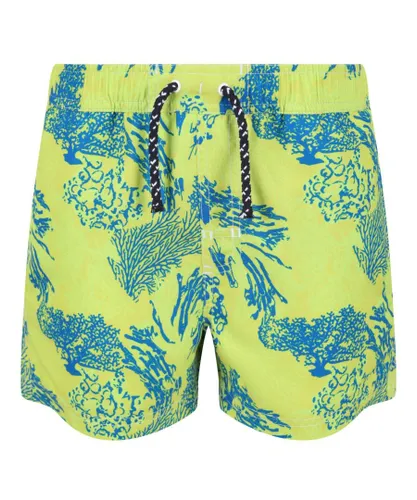 Regatta Boys Skander II Coral Swim Shorts (Bright Kiwi) - Multicolour