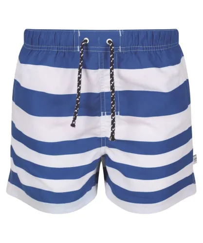 Regatta Boys Skander II Striped Swim Shorts (Lapis Blue) - Multicolour