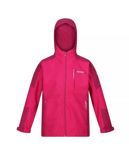 Regatta Childrens Unisex Childrens/Kids Calderdale II Waterproof Jacket (Pink Potion/Berry) - Multicolour