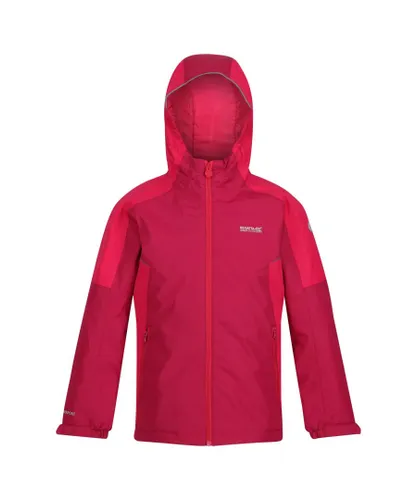 Regatta Childrens Unisex Childrens/Kids Hurdle IV Insulated Waterproof Jacket (Berry Pink/Pink Potion)