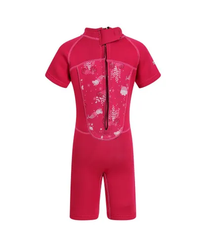 Regatta Childrens Unisex Childrens/Kids Peppa Pig Mermaid Wetsuit (Fusion Pink) - Multicolour Neoprene