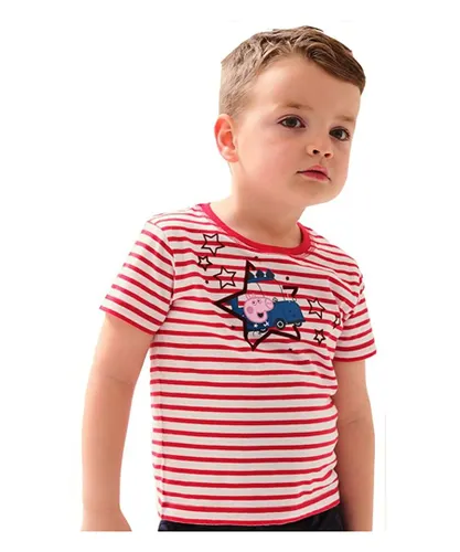 Regatta Childrens Unisex Childrens/Kids Peppa Pig Stars T-Shirt (True Red/White) Cotton