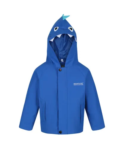 Regatta Childrens Unisex Childrens/Kids Shark Waterproof Jacket (Blue)
