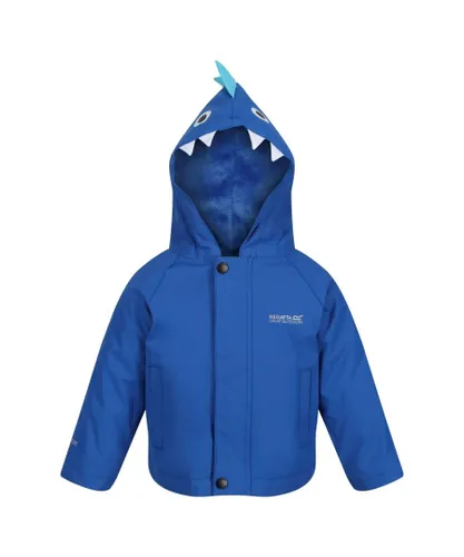 Regatta Childrens Unisex Childrens/Kids Shark Waterproof Jacket (Nautical Blue)