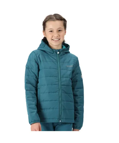 Regatta Childrens Unisex Kids Junior Helfa Insulated Quilted Hooded Jacket - Green