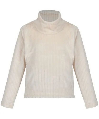 Regatta Girls Anwen Fluffy Fleece Dropped Hem Sweater - White