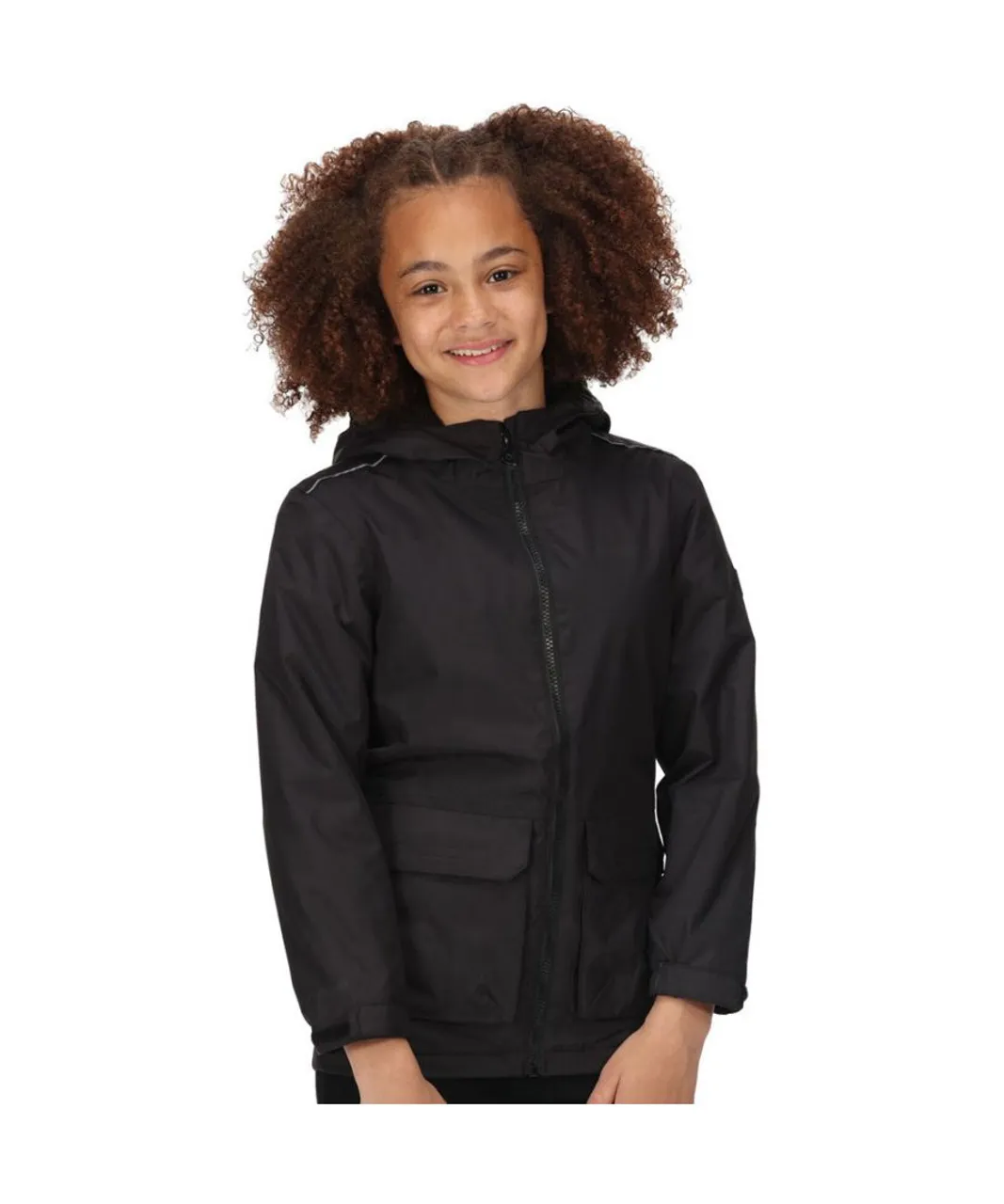 Regatta Girls Bambee Waterproof Insulated Coat - Black