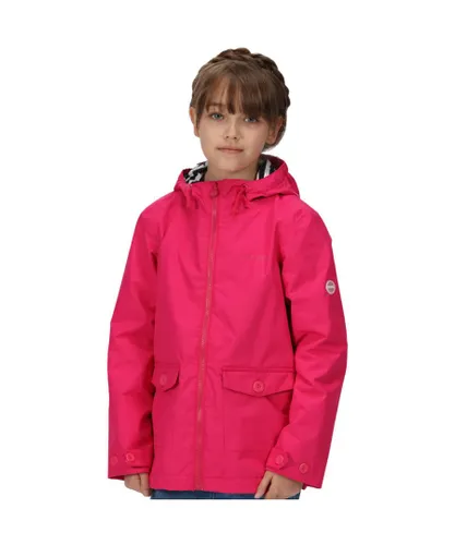 Regatta Girls Belladonna Waterproof Durable Hooded Jacket - Pink