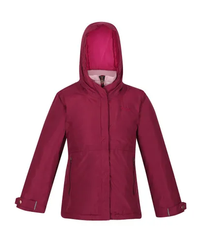 Regatta Girls Benazira Waterproof Hooded Jacket Coat - Purple