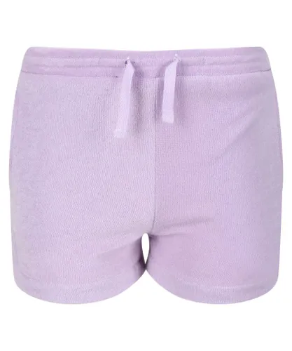 Regatta Girls Dayana Towelling Casual Shorts (Pastel Lilac)