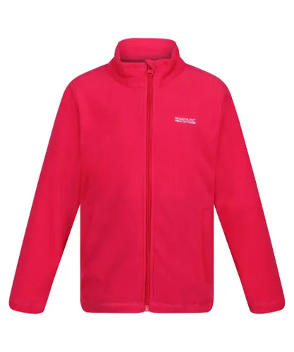 Regatta Girls Great Outdoors Childrens/Kids King II Lightweight Full Zip Fleece Jacket (Pink Potion) - Multicolour