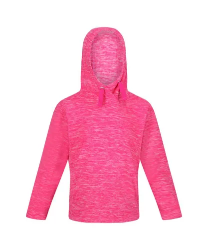 Regatta Girls Kalina Marl Fleece Hoodie (Fusion Pink) - Multicolour