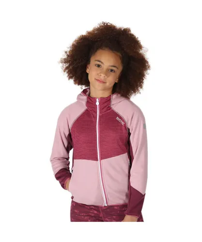 Regatta Girls Prenton Full Zip Hooded Fleece Jacket - Pink