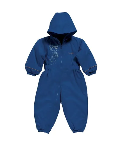 Regatta Girls Splosh Waterproof All In One Rainsuit - Blue