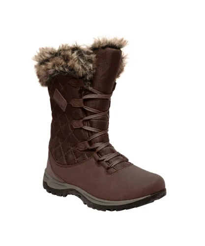 Regatta Great Outdoors Womens/Ladies Newley Faux Fur Trim Thermo Boots (Chestnut)