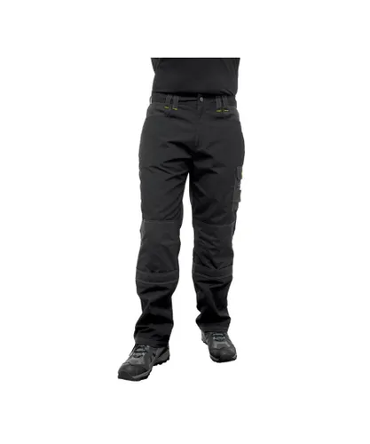 Regatta Hardwear Mens Holster Knee Pad Workwear Trousers - Black Cotton
