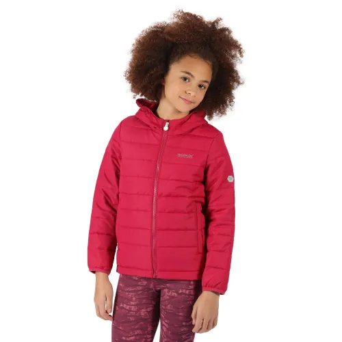 Regatta Kids Helfa Insulated Hooded Jacket: Berry Pink: