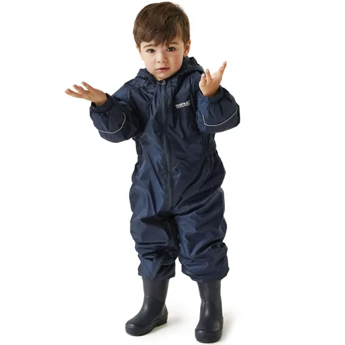Regatta Kids Splosh III Waterproof Puddle Suit - Navy -